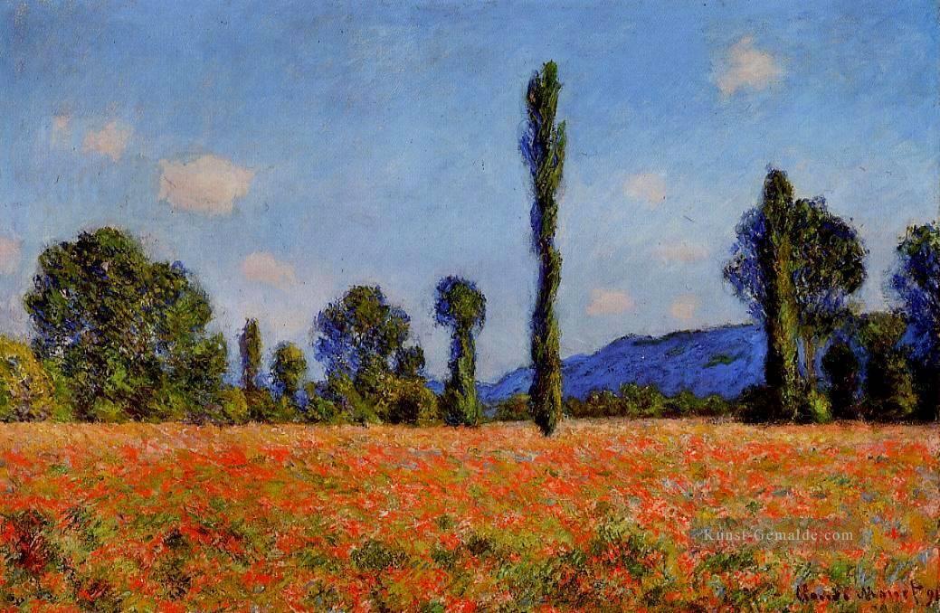 Mohnfeld Claude Monet Blumen impressionistische Ölgemälde